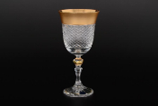 Комплект фужеров для вина 220 мл Sonne Crystal Золото (6 шт.) Bohemia Crystal