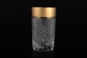 Комплект стаканов для воды 200 мл Sonne Crystal Золото (6 шт.) Bohemia Crystal