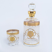 Комплект для виски Трио Bohemia Версаче 7 предметов Bohemia Crystalite