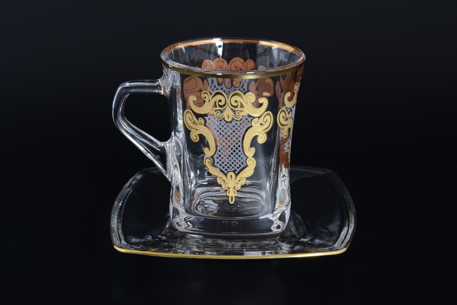 Фото Чайные пары Комплект чайных пар Geo Kamal А-М (6 шт.) Bohemia Crystalite