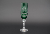 Комплект "Мирел" фужеров для шампанского 180 мл зеленый (6 шт.) Bohemia Crystal