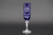 Комплект "Мирел" фужеров для шампанского 180 мл синий (6 шт.) Bohemia Crystal