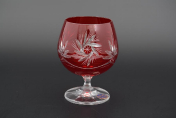 Комплект фужеров для бренди 250 мл красный (6 шт.) Bohemia Crystal