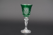 Комплект рюмок для водки 60 мл зеленый (6 шт.) Bohemia Crystal