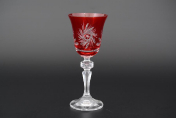 Комплект рюмок для водки 60 мл красный (6 шт.) Bohemia Crystal