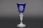 Комплект рюмок для водки 60 мл синий (6 шт.) Bohemia Crystal