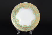 Комплект глубоких тарелок из фарфора Falkenporzellan Natalia seladon gold 23.5 см(6 шт.)