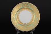 Набор тарелок Falkenporzellan Natalia seladon gold 17 см(6 шт.)