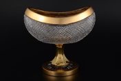 Блюдо ладья 20 см Sonne Crystal Золото Фелиция Bohemia Crystal