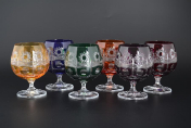 Комплект фужеров для бренди Bohemia Цветной хрусталь 250 мл (6 шт.) Bohemia Crystal