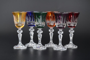 Комплект рюмок для водки Bohemia Цветной хрусталь 60 мл(6 шт.) Bohemia Crystal
