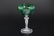 Комплект фужеров для мартини Bohemia Цветной Хрусталь Зеленые 200 мл(6 шт.) Bohemia Crystal