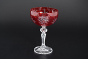 Комплект фужеров для мартини 200 мл Красная (6 шт.) Bohemia Crystal