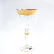 Комплект фужеров для вина хрусталь с золотом Bohemia Max Crystal 220 мл(6 шт.) Bohemia Crystal