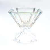 Конфетница на ножке зеленая Bohemia Gold Metropolitan 21 см Bohemia Crystalite