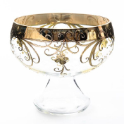 Конфетница Bohemia Золотой узор E-S 20 см Bohemia Crystal