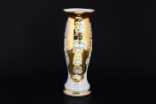 Ваза для цветов Bohemia Лепка белая 30 см Bohemia Crystal