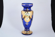 Ваза 30 см Лепка синяя E-S Bohemia Crystal