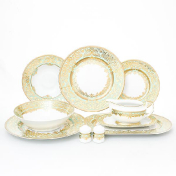 Столовый сервиз Falkenporzellan Natalia Seladon Gold 6 персон 25 предметов (без Супницаа)