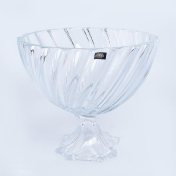 Фруктовница на ножке Bohemia Gold Scallop 28 см Bohemia Crystalite