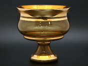 Фруктовница 25 см медовая BOHEMIA GOLD Bohemia Crystalite