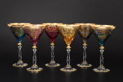 Комплект стеклянных креманок 6 шт. Veneziano color Art Decor