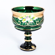 Конфетница зеленая Bohemia Star Crystal 13 см