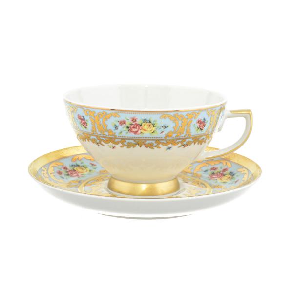 Фото Чайные пары Комплект чайных пар Falkenporzellan Vienna Blue Gold (6 пар)