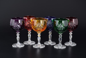 Комплект рюмок для водки Bohemia Цветной хрусталь 60 мл(6 шт.) Bohemia Crystal