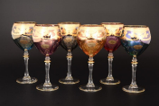 Комплект фужеров для вина Veneziano Color Art Decor
