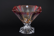 Фруктовница на ножке розовая 30 см METROPOLITAN R-G Bohemia Crystalite