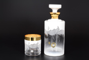 Комплект для виски 7 пр "Волна белая" EV Bohemia Crystal
