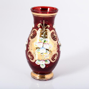 Ваза для цветов Bohemia Лепка гранат 16 см Bohemia Crystal