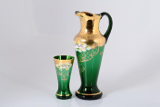 Комплект для воды 7 предметов Лепка зеленая S-A Bohemia Crystal
