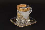 Комплект чайных пар Богемия А-М (6 шт.) Bohemia Crystalite