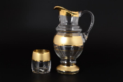 Комплект для воды 7 предметов Матовая полоса Bohemia Crystalite