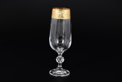 Комплект фужеров для шампанского Bohemia Клаудиа Золото 180 мл (6 шт.) Bohemia Crystalite