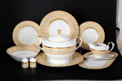 Столовый сервиз Falkenporzellan Rialto Creme Gold 6 персон 27 предметов