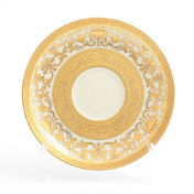 Комплект фарфоровых блюдец Falkenporzellan Royal Gold Cream 15 см (6 шт.)