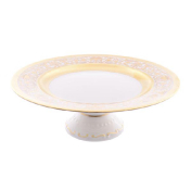 Тарелка для торта на ножке Falkenporzellan Royal Gold Cream 32 см