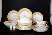 Столовый сервиз Falkenporzellan Valencia Creme Gold 6 персон 27 предметов