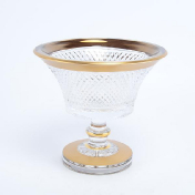 Конфетница на ножке Золото Филиция Bohemia Max Crystal 15 см Bohemia Crystal