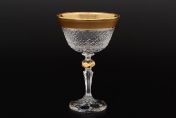 Комплект стеклянных креманок Фелиция 250 мл Sonne Crystal Золото (6 шт.) Bohemia Crystal