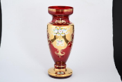 Ваза для цветов Bohemia Лепка красная 30 см Bohemia Crystal
