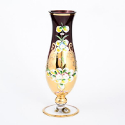 Ваза 25 см Лепка гранат E-V Bohemia Crystal