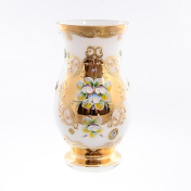 Ваза для цветов Bohemia Лепка белая 26 см Bohemia Crystal