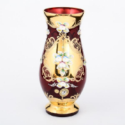 Ваза для цветов Bohemia Лепка гранат 26 см Bohemia Crystal