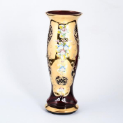 Ваза для цветов Crystal Bohemia Лепка гранат 30 см Bohemia Crystal