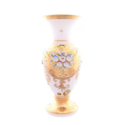 Ваза для цветов Bohemia Лепка белая 30 см Bohemia Crystal