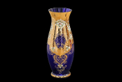 Ваза 50 см Лепка Синяя М+М Bohemia Crystal